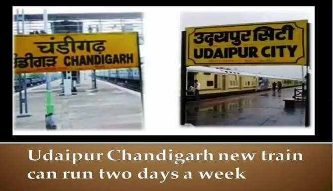 Udaipur Chandigarh New train