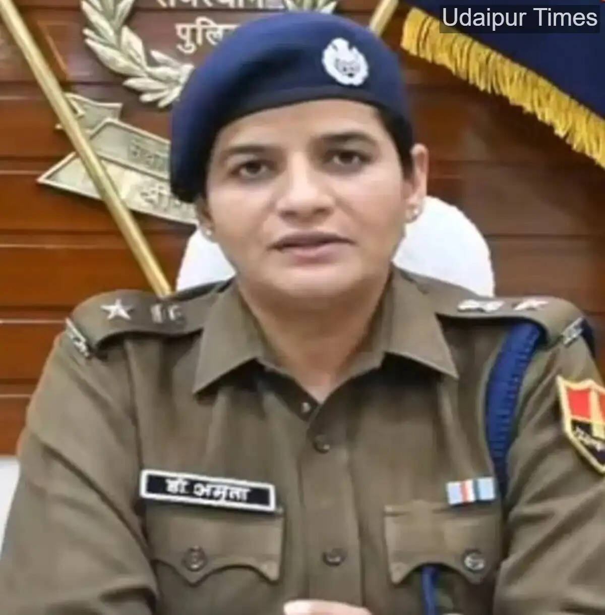 Udaipur SP Dr Amrita Duhan announcing WhatsApp helpline for public