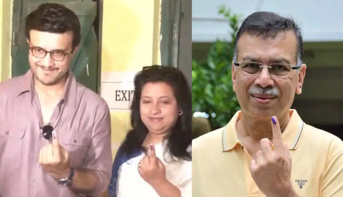 Sourav Ganguly and Sanjiv Goenka Cast Votes in West Bengal Elections