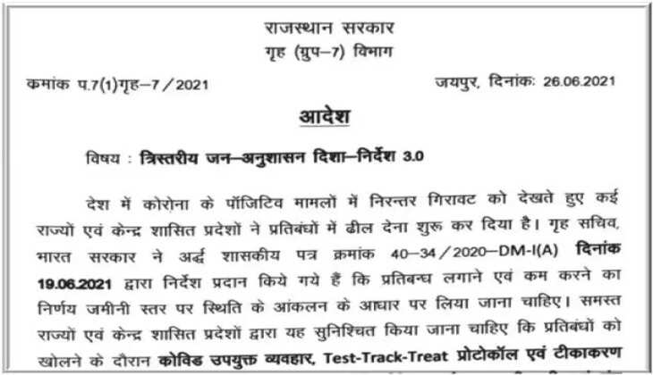 order rajasthan unlock udaipur weekend curfew