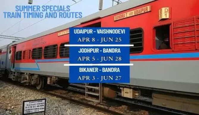 Summer Weekly Specials From Udaipur Bikaner and Jodhpur: Check Timings and Routes Here