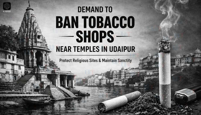 Congress leaders submit memorandum demanding ban on smoking and tobacco shops near temples and tourist places in Udaipur