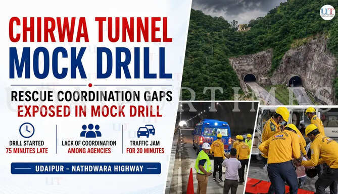 Udaipur Local News:&nbsp;Chirwa Tunnel Mock Drill Exposes Rescue Coordination Gaps, Triggers 20-Minute Traffic Jam