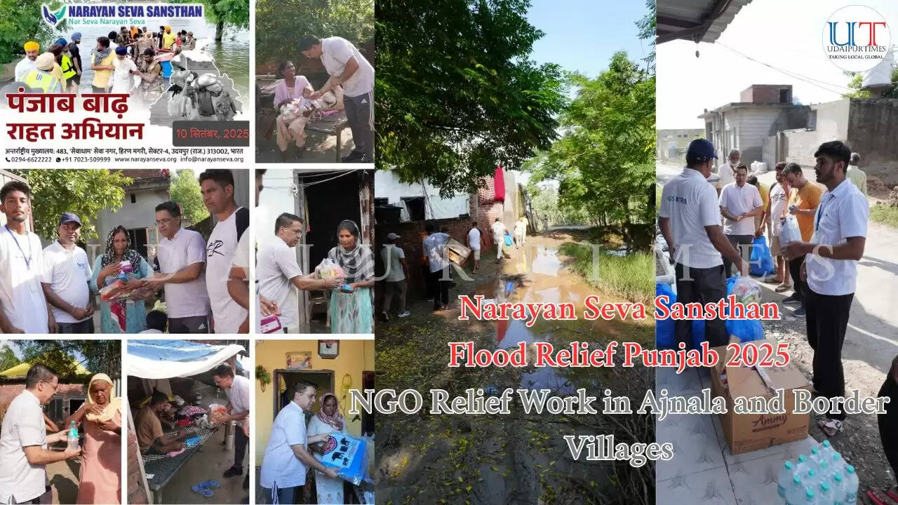 पंजाब बाढ़ पीड़ितों की मदद को आगे आया नारायण सेवा संस्थान, ज़रूरतमंदों तक पहुँचाई राहत सामग्री