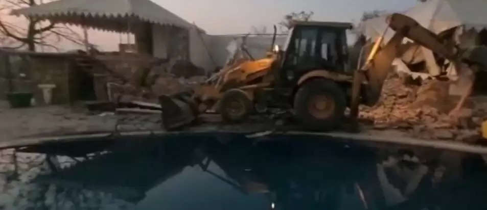 Udaipur Resort Nature Hills Resort owned by SOG ASP Divya Mittal demolished by UIT Udaipur