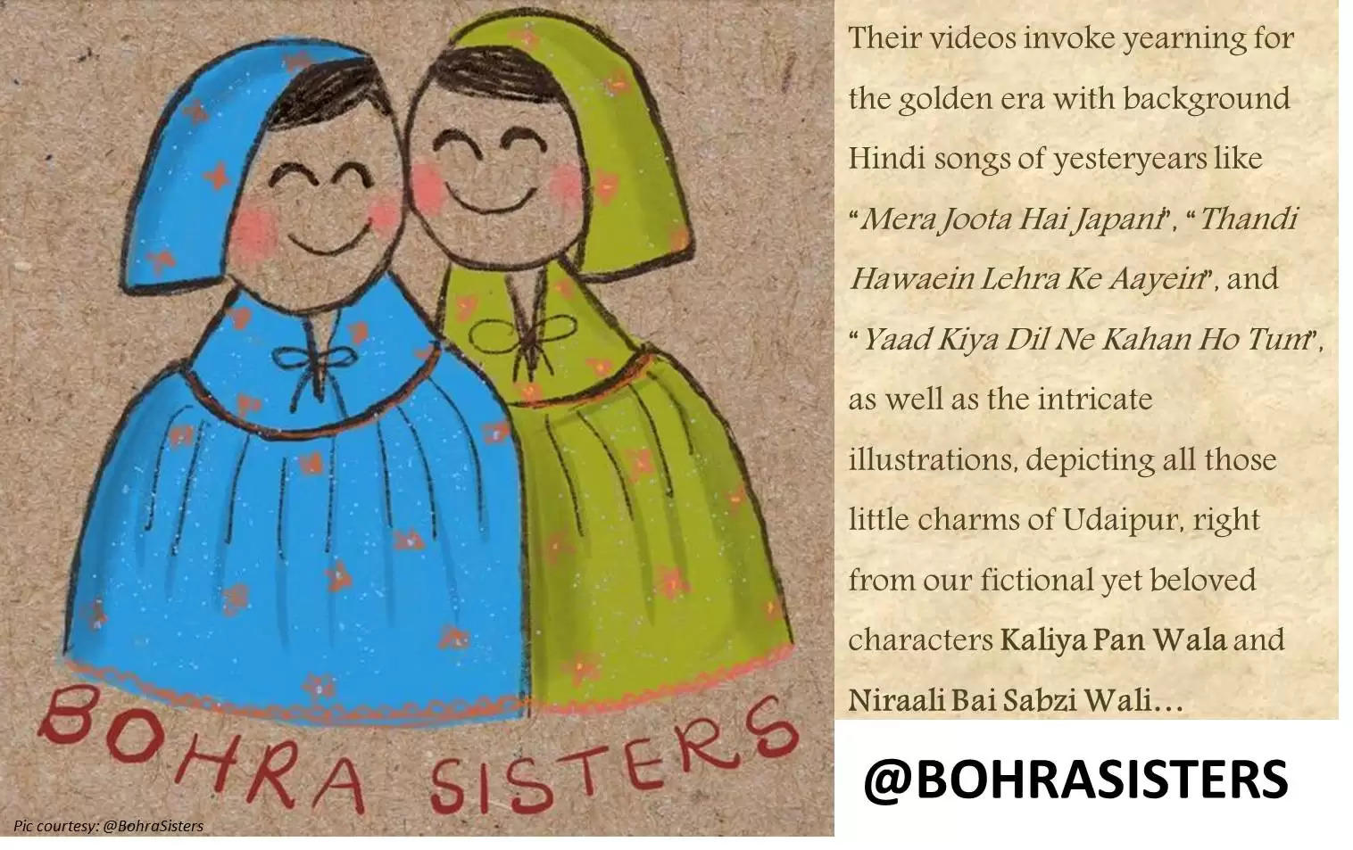 bohra sisters udaipur, bohrasisters, instagram hit stories, KKR stories, haitaiyaar, stopmotionanimation #animation #stopmotion #illustration #bollywood #indianartist #oldbollywoodsongs #retro #handmade #indianbloggers #indianart #indianlifestyle #indianmusic