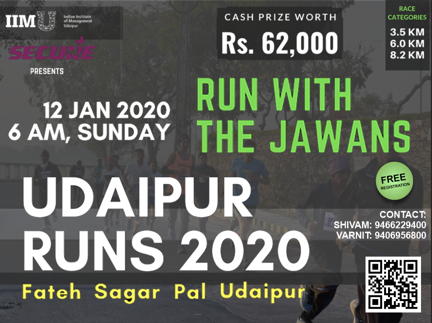 REGISTER NOW - Udaipur's biggest Marathon Run with the Jawans | UDAIPUR RUNS 2020