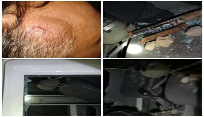 Police team attacked with stones