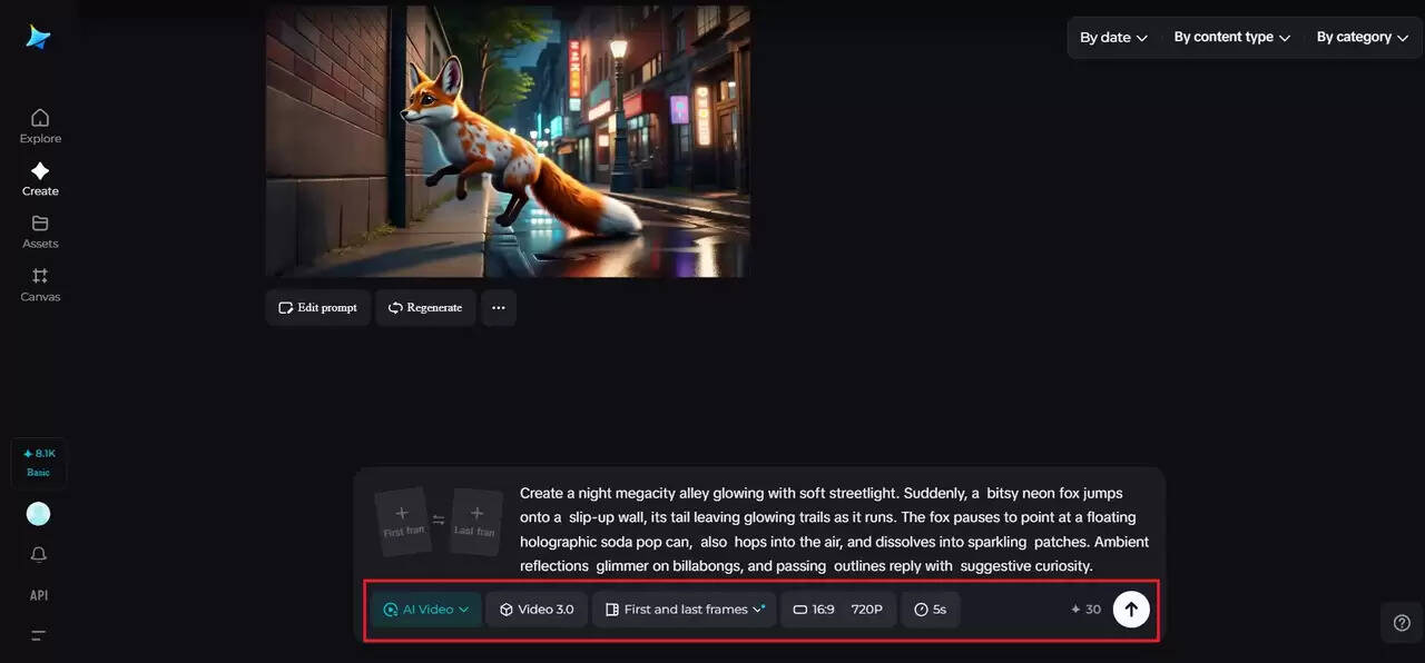 Illustration of micro-moment advertising with AR billboards and animated projections transforming a futuristic city street using AI-generated visuals