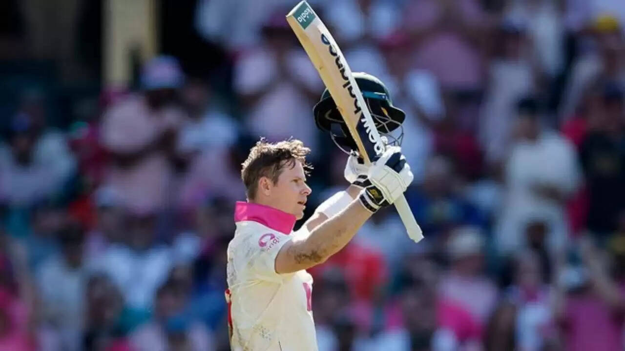 Steve Smith hitting a century in the 2025&ndash;26 Ashes series against England
