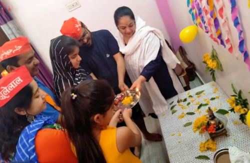 शक्तिनगर मे घरो में मनाया गया चेटीचण्ड उत्सव