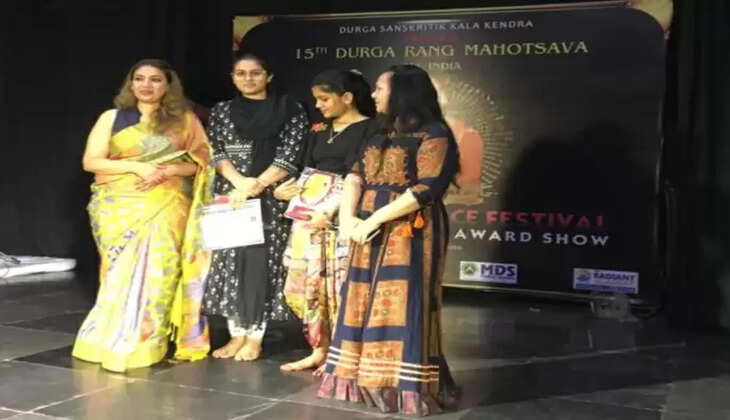 नृत्यम डांस अकादमी की छात्राएं नंदिनी और चहक आल इंडिया डांस कॉम्पीटीशन 2021 कथक में प्रथम kathak dance udaipur