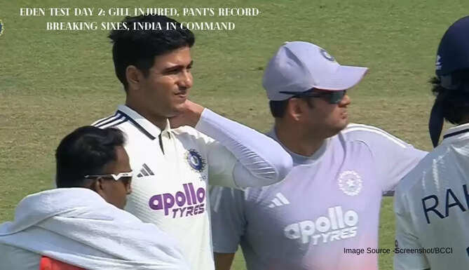 Shubman Gill in pain after straining his neck muscles Second Day FIrst Test India vs South Africa Eden Gardens