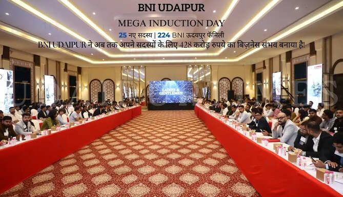 नेटवर्किंग से नई ऊंचाइयों की ओर BNI उदयपुर; Mega Induction Day&nbsp;में 7.60 करोड़ का कारोबार