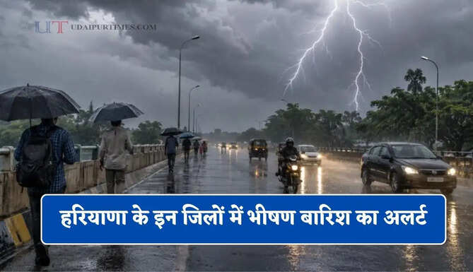 हरियाणा के इन जिलों में भीषण बारिश का अलर्ट, जाने मौसम विभाग का बड़ा अपडेट&nbsp;