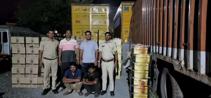 rs 80 lakh worth illegal liquor confiscated in kherwada near udaipur