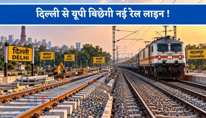 दिल्ली से यूपी बिछेगी नई रेल लाइन ! रोजगार के खुलेंगे नए अवसर, जाने पूरा मास्टर प्लान ?
