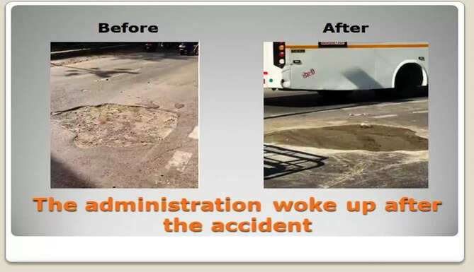 administration woke up after accident