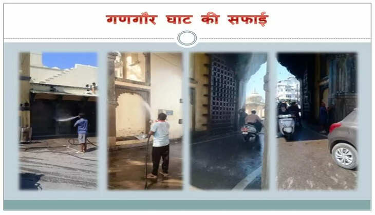 Gangaur ghat cleaning