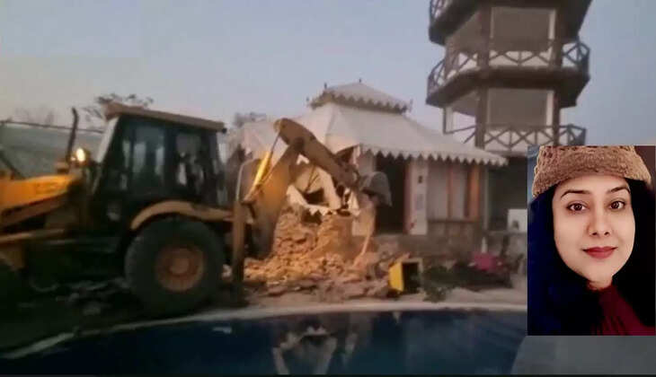 SOG Ajmer ASP Divya Mittal Resort in Udaipur demolished by UIT for illegal construction