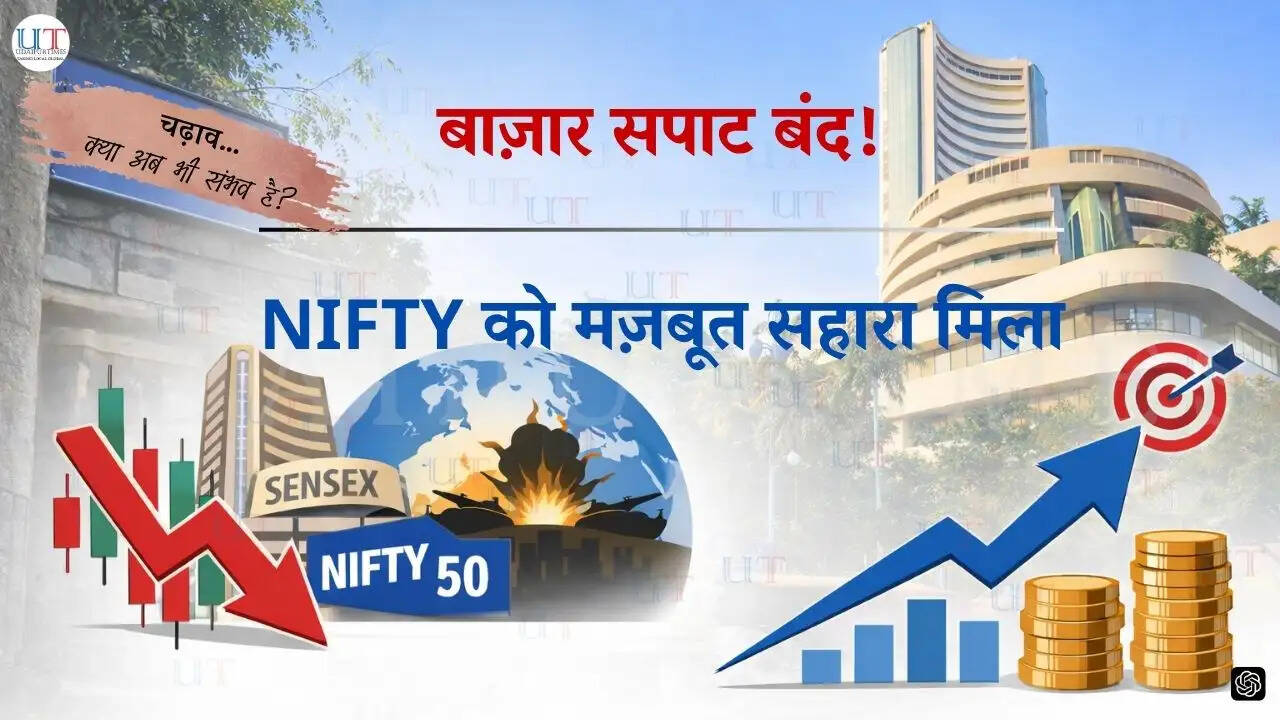भारतीय शेयर बाजार अपडेट जिसमें Sensex और Nifty सपाट बंद हुए और आगे तेजी की संभावना जताई गई।
