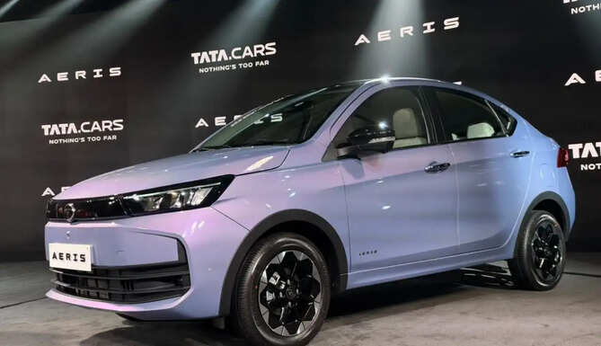 Tata Aeris compact sedan showcasing its key features in comparison with the Maruti Suzuki Dzire