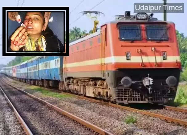 Stone pelting on train