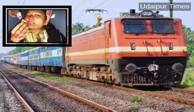 Stone pelting on train