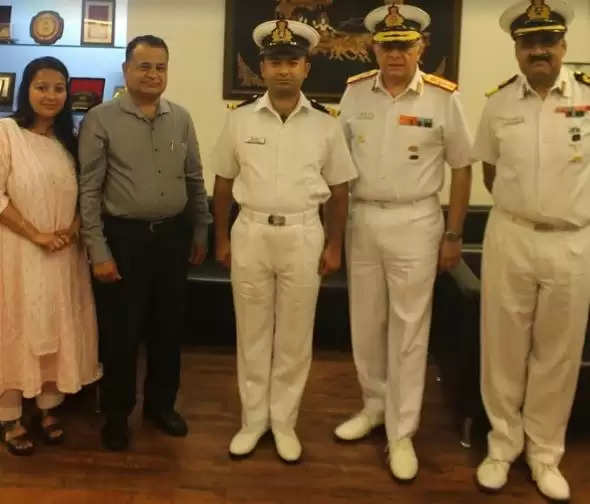 Surgeon Lt Naitik Chauhan enrolled into Indian navy INHS Ashwani Mumbai Posting
