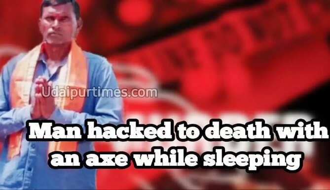 a man hacked with an axe