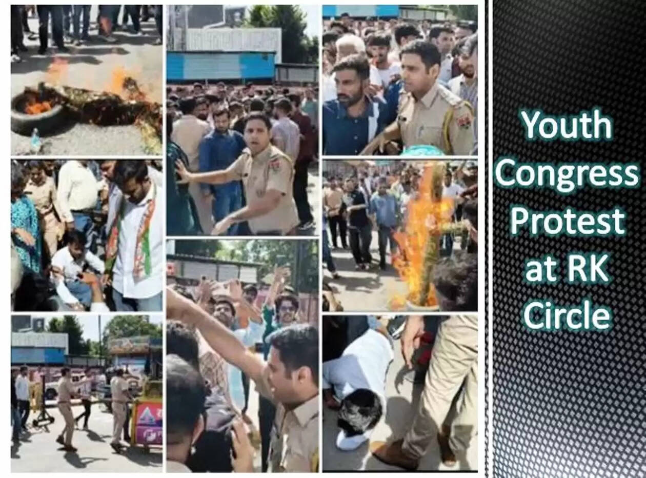 Youth Congress Protest at RK Cricle