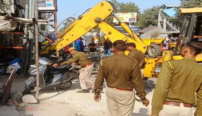 encroachment removed from bhilwara