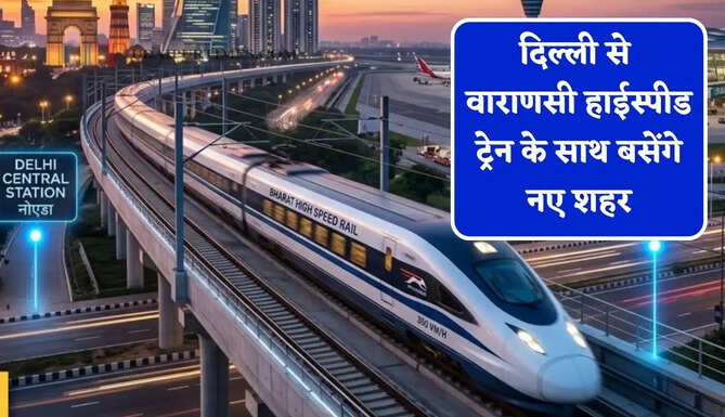 दिल्ली से वाराणसी हाईस्पीड ट्रेन के साथ बसेंगे नए शहर, नोएडा एयरपोर्ट के पास बनेगा बड़ा बिजनेस हब&nbsp;