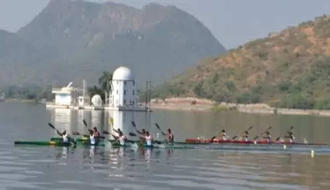 Kayaking and Canoeing Competition Udaipur Water Sports Collector Tara Chand Meena
