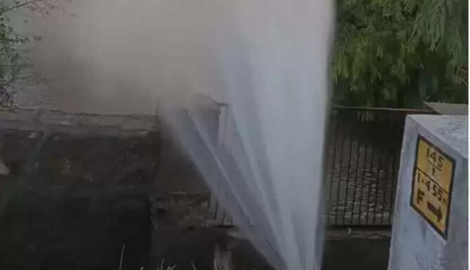 Jaisamand Pipeline Bursted