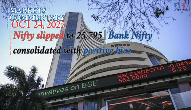 Octboer 24 2025 Market Outlook | Technically, Nifty remains range-bound between 25,500 and 26,000 levels, and a decisive move beyond this band will likely set the tone for the next directional trend