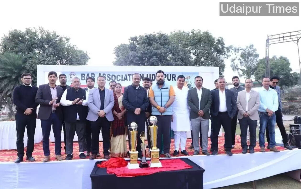 State-Level Advocate Cricket Premier League 2026 inauguration ceremony at Shikarbadi Cricket Ground, Udaipur