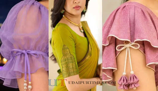 साड़ी के लुक को बनाना है स्टाइलिश तो ब्लाउज के बाजू प्लेन सिलवाने के बजाय बनवाएं स्टाइलिश, ये डिजाइन ट्रैंड में&nbsp;