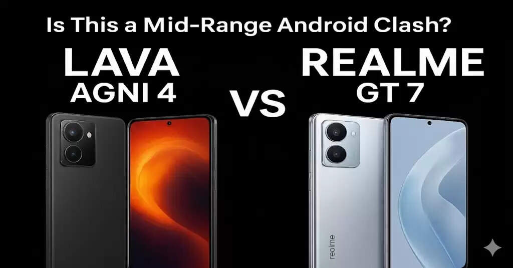 Lava Agni 4 vs Realme GT 7 mid-range smartphone comparison 2025