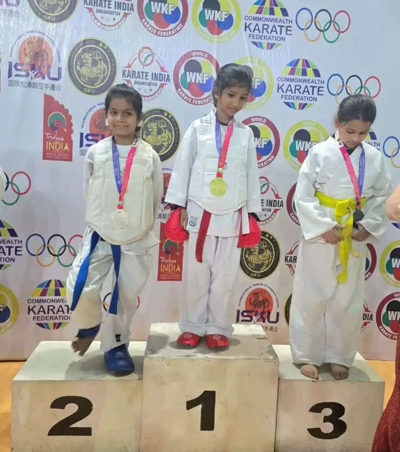 Aayat Khaked of Udaipur wins Gold at the ISKU Karate Championship organised in Ahmedabad