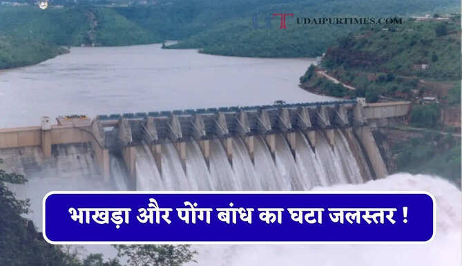 भाखड़ा और पोंग बांध का घटा जलस्तर ! पंजाब, हरियाणा व राजस्थान में हो सकता है पानी व बिजली संकट