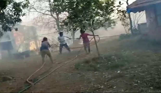 fire in tapovan