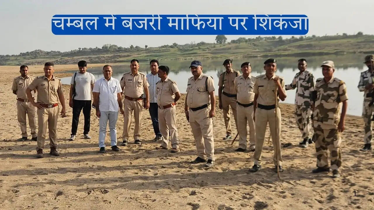 Rajasthan Police crackdown on illegal sand mining in Chambal Sanctuary with seized vehicles and gravel