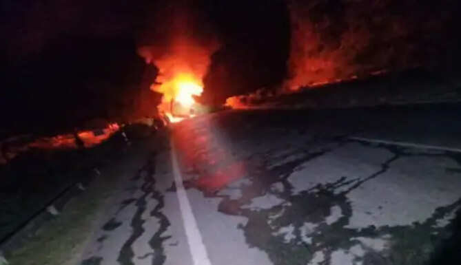 fire in trailer