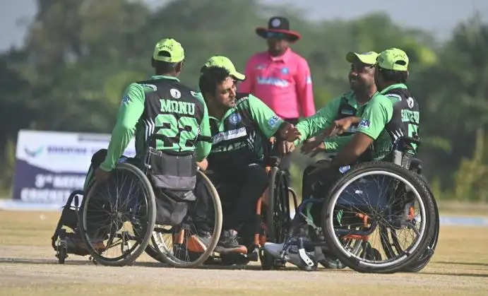 wheelchair cricket third