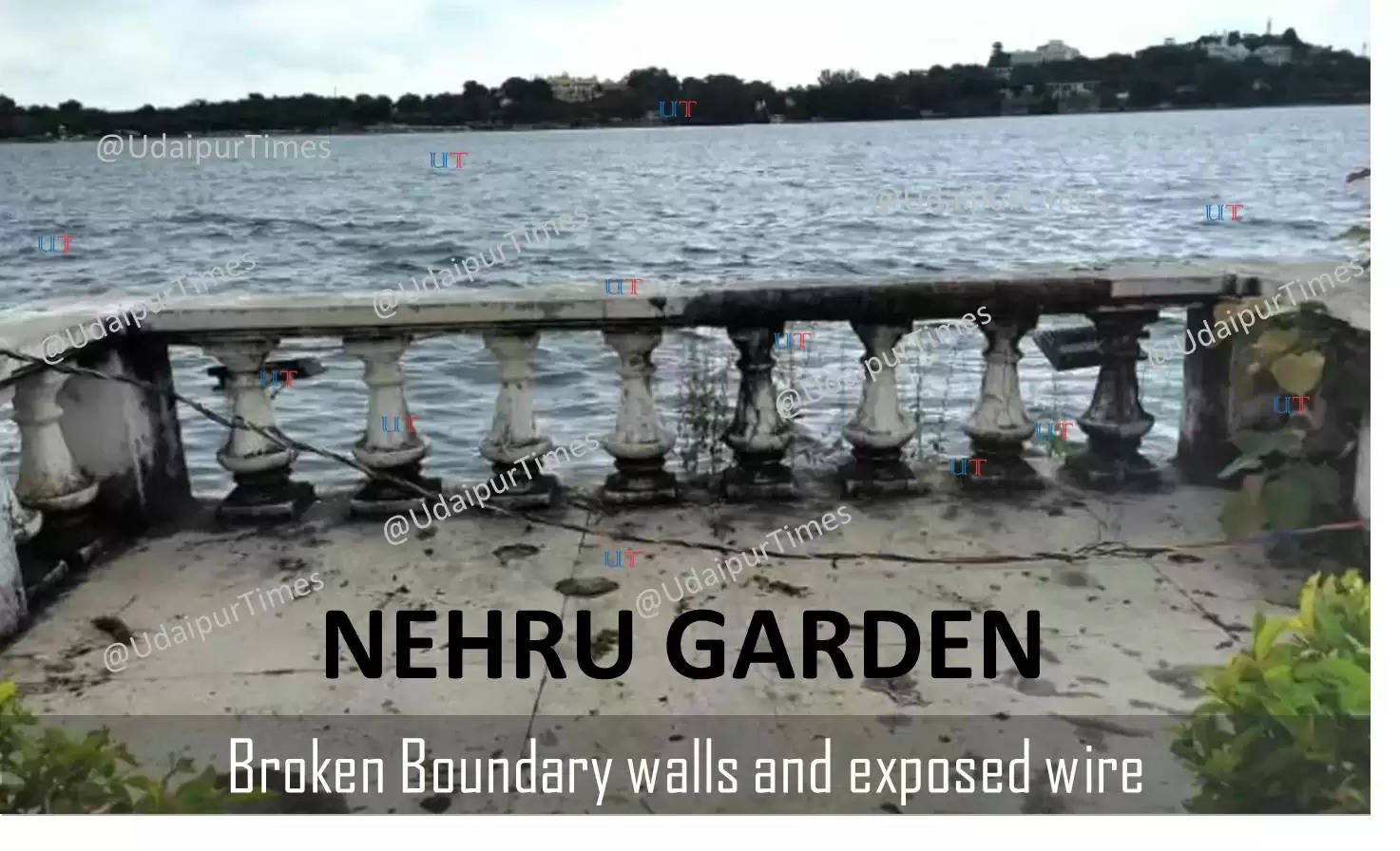The sad condition of Nehru Garden in Udaipur