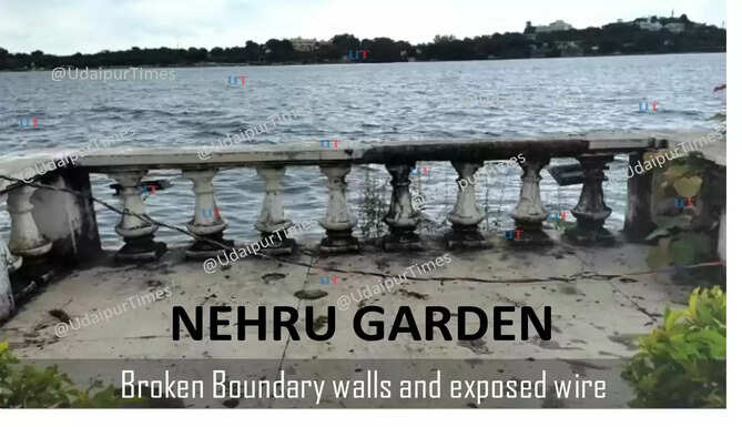 The sad condition of Nehru Garden in Udaipur