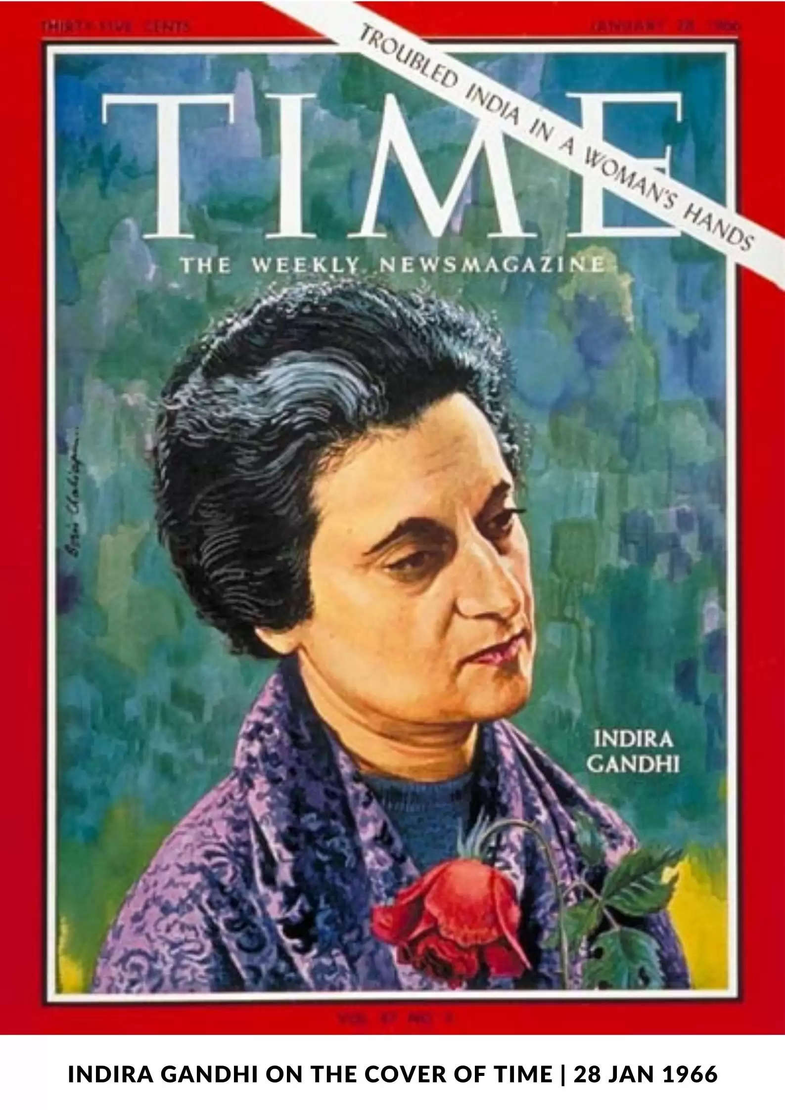 56 years back on 19 January 1966 Indira Gandhi became the first woman prime minister of India