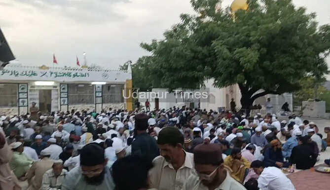 Hundreds of devotees participate in Yaum-e-Ashura Quran Khwani, Roza Iftar and Juloos-e-Hussaini at Ambavgarh Dargah in Udaipur.