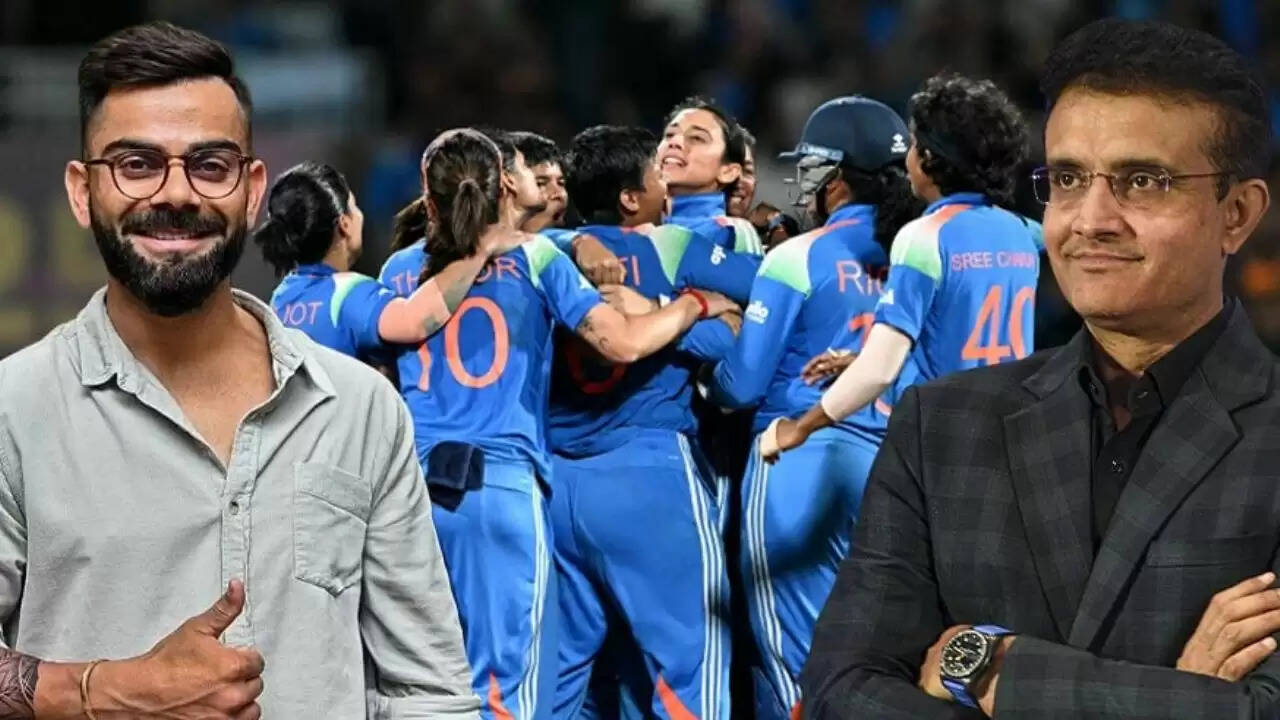 Sachin Tendulkar Virat Kohli and Sourav Ganguly react to India women winning ODI World Cup